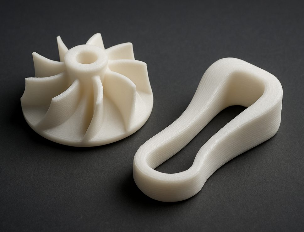 FDM 3D printed nylon part demonstrating abrasion resistance
