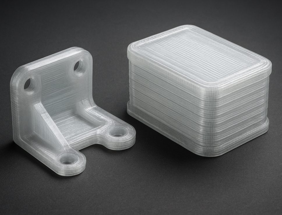 FDM 3D printed PETG sample part