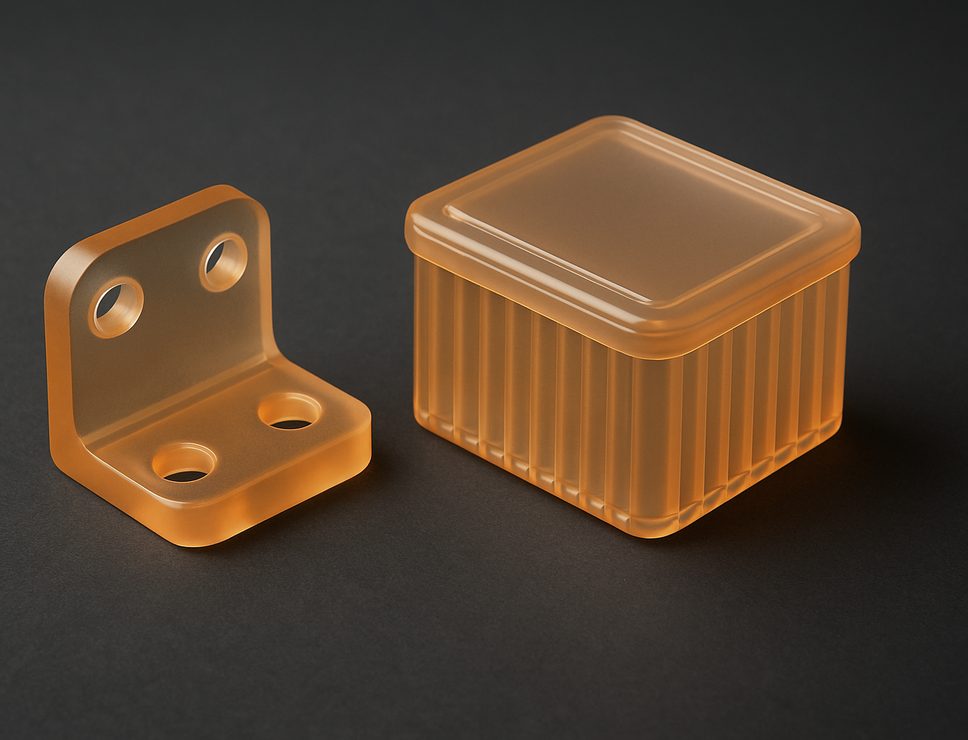 SLA 3D printed Pro 90 Transparent Resin sample part