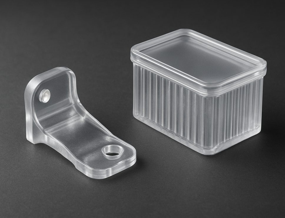 SLA 3D printed Standard Transparent Resin sample part