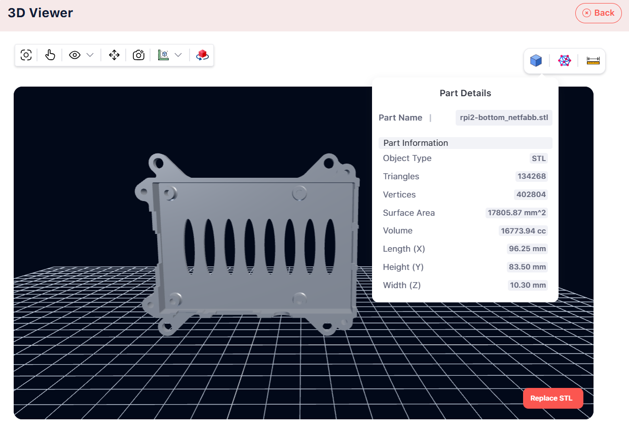 STL analysis preview